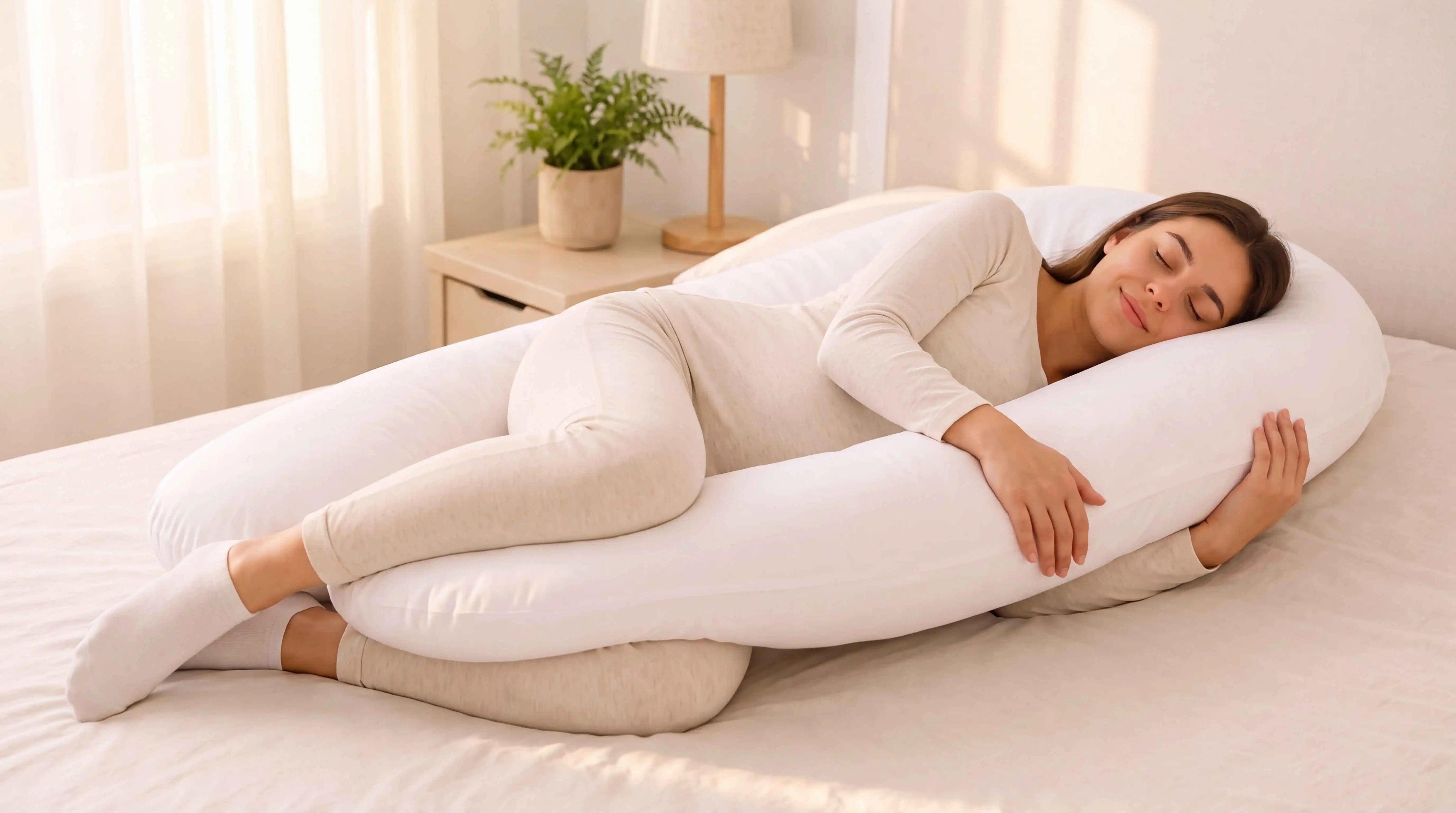 Full Body Pregnancy Pillow with Washable Cover