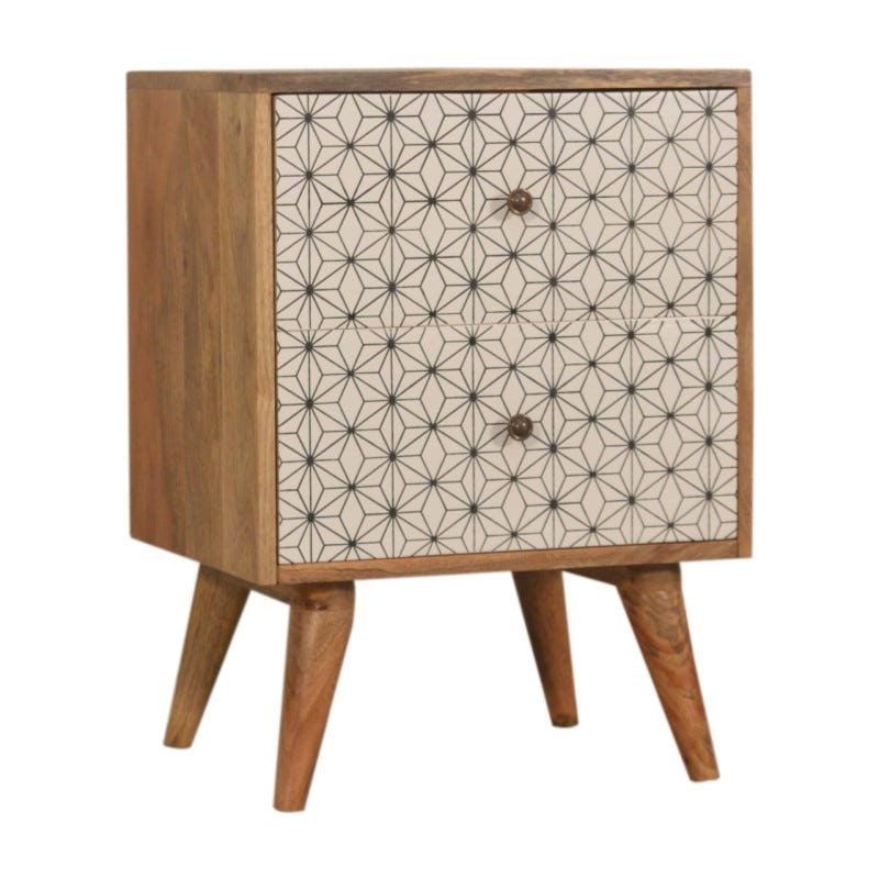 Prima 2-Drawer Bedside Table | Oak-Ish Solid Mango Wood