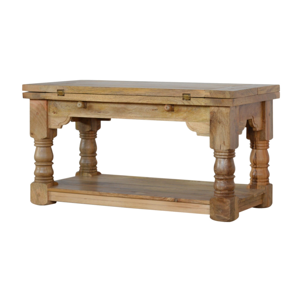 Granary Royale Trilogy Coffee Table | Distressed Oak Solid Mango Wood