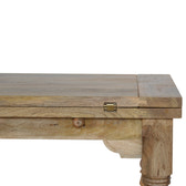 Granary Royale Trilogy Coffee Table | Distressed Oak Solid Mango Wood