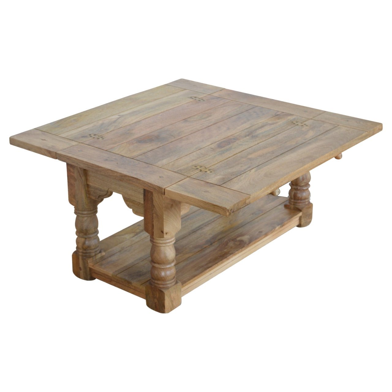Granary Royale Trilogy Coffee Table | Distressed Oak Solid Mango Wood