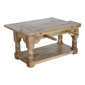 Granary Royale Trilogy Coffee Table | Distressed Oak Solid Mango Wood