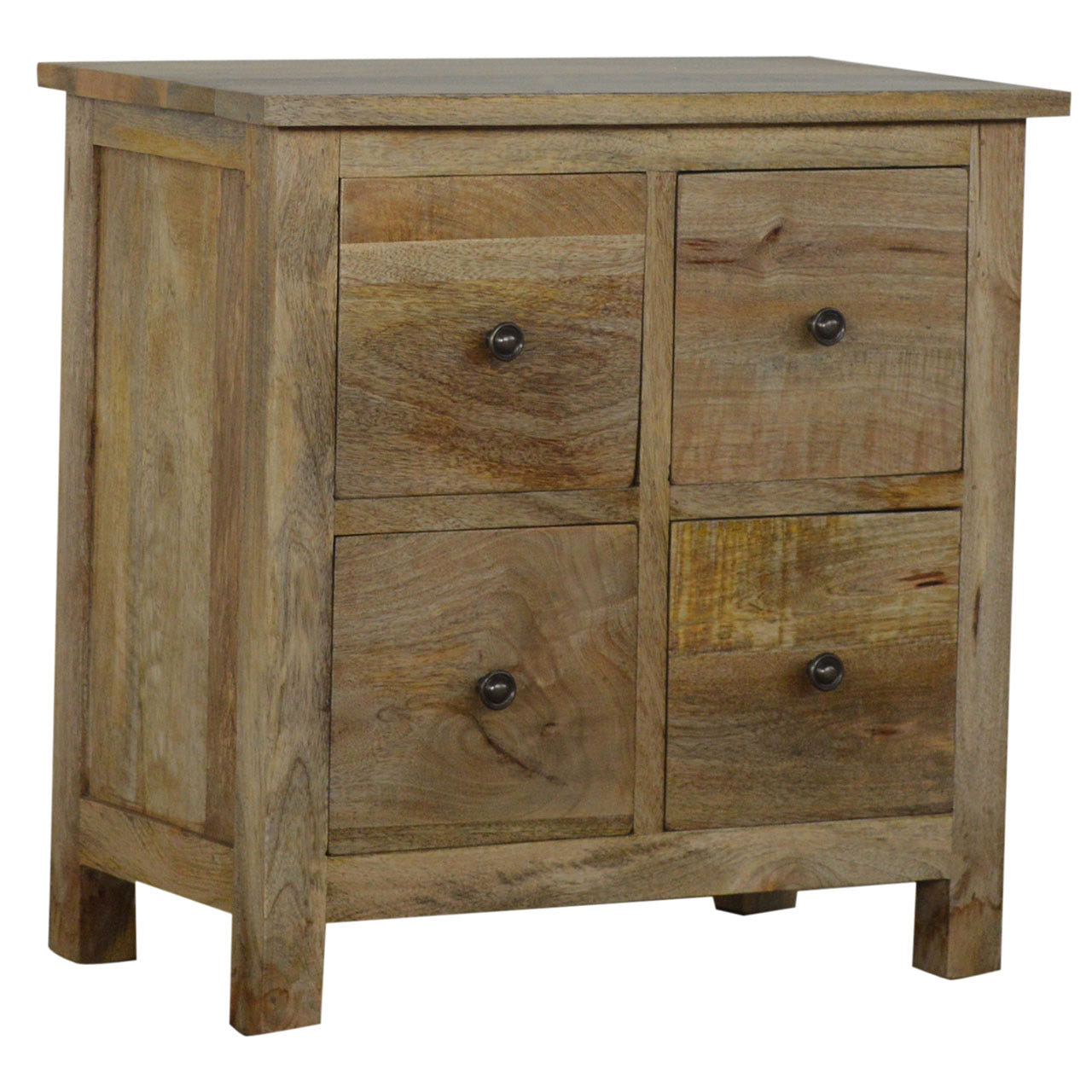 4-Drawer Mini Chest of Drawers | Oak Solid Mango Wood