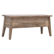 Solid Wood Lid Up Storage Bench | Oak Mango Wood Hidden Storage