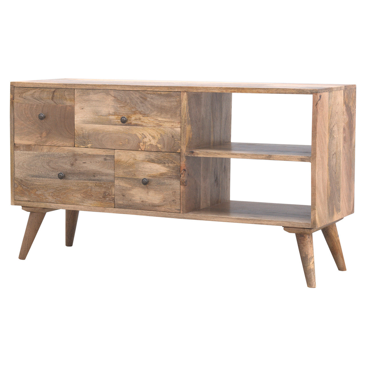 Oak-ish Multi Drawer TV Media Unit
