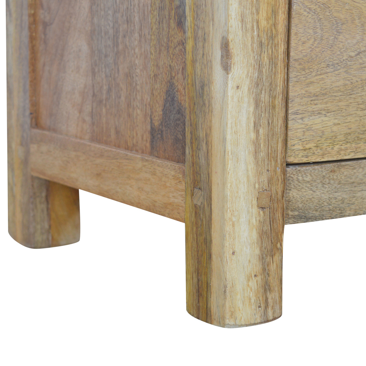 Country 3-Drawer Bedside Table | Oak-Ish Solid Mango Wood