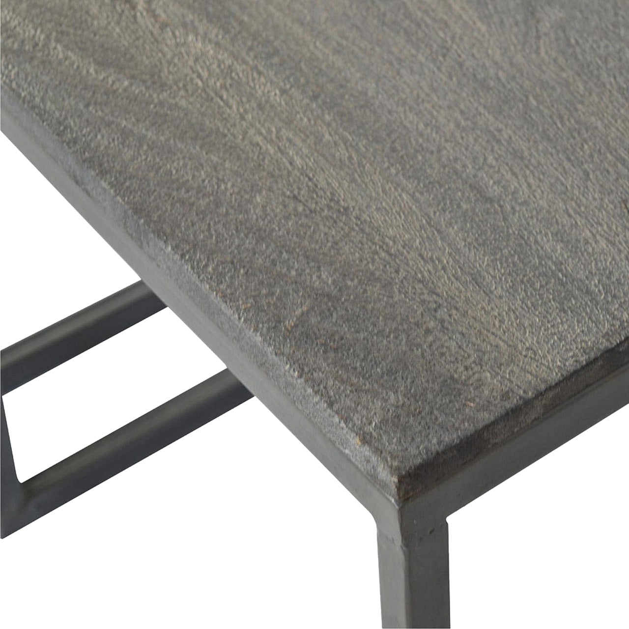 Set of 3 Iron Base Tables Accent Piece | Iron & Mango Wood