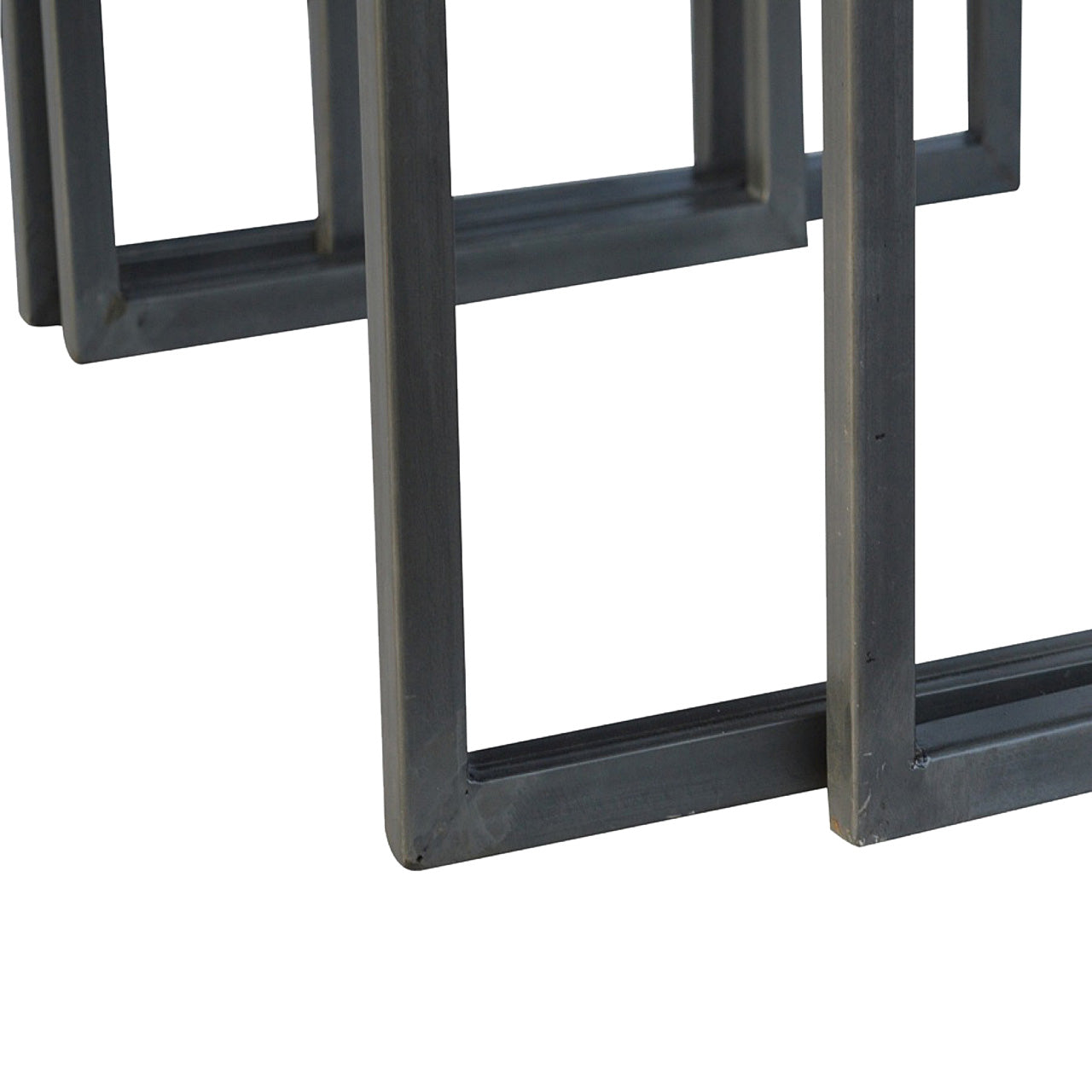 Set of 3 Iron Base Tables Accent Piece | Iron & Mango Wood