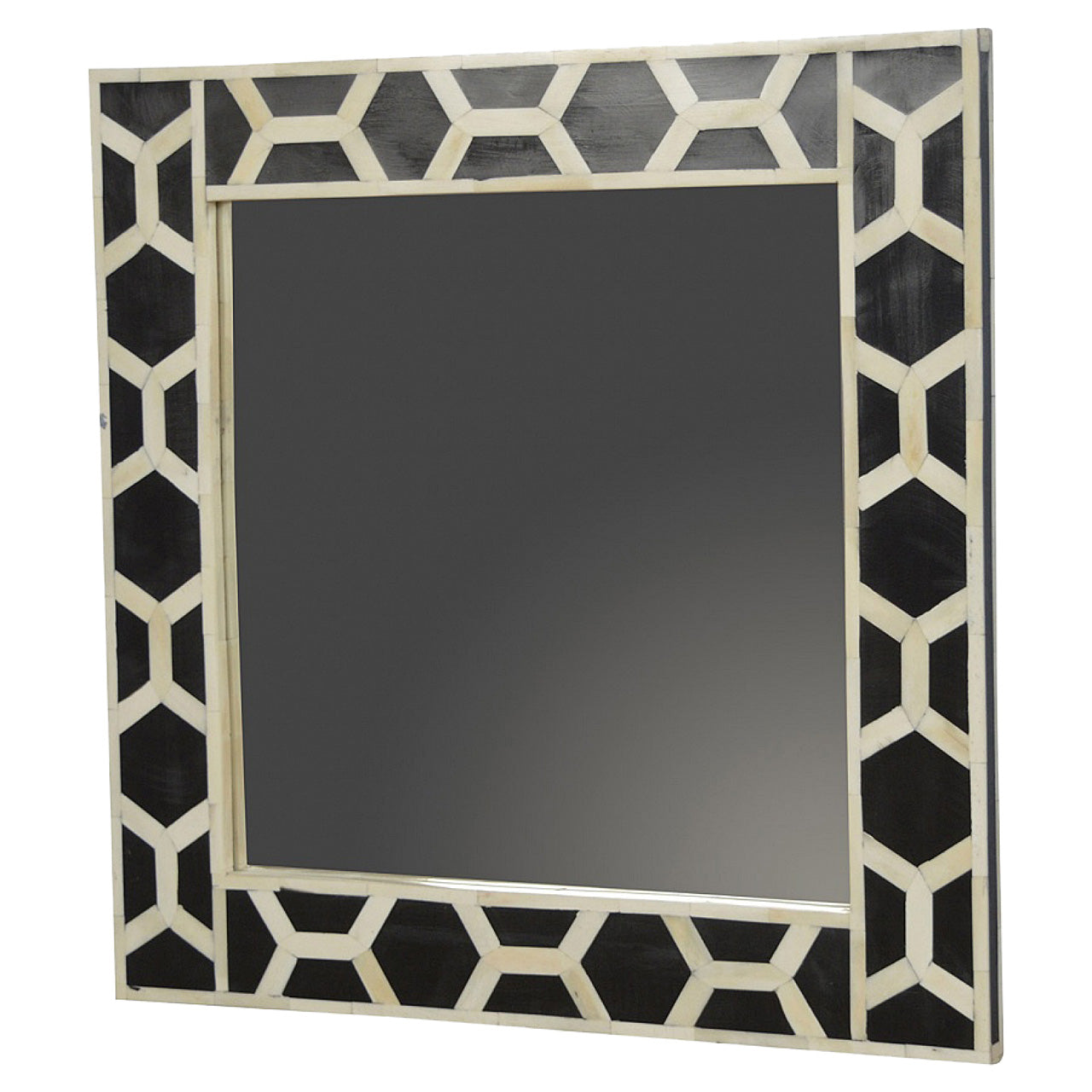 Square Bone Inlay Mirror Frame