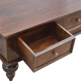 Turned 4-Drawer Coffee Table