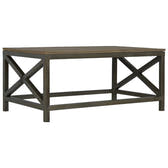 Industrial Cross Metal Oatmeal Coffee Table