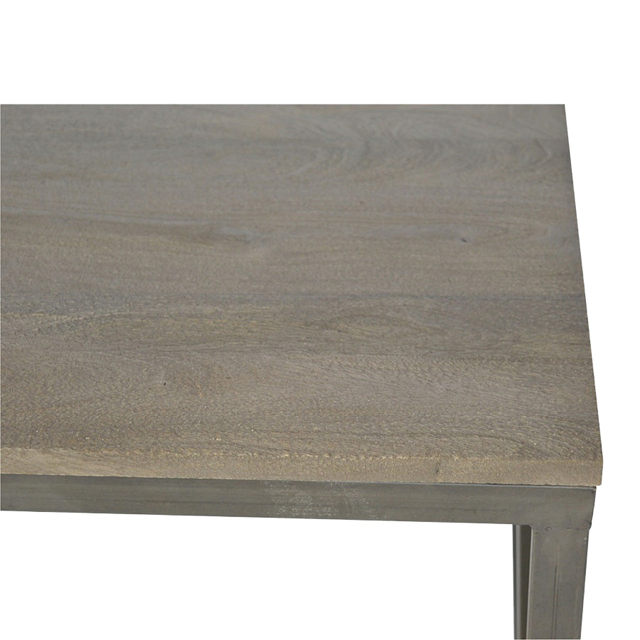 Set of 3 Iron Base Tables Accent Piece | Iron & Mango Wood