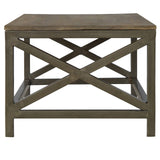 Industrial Cross Metal Oatmeal Coffee Table