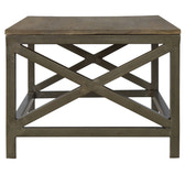 Industrial Cross Metal Oatmeal Coffee Table
