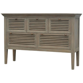 Grey Wash 5 Shutter Buffet Chest of Drawers