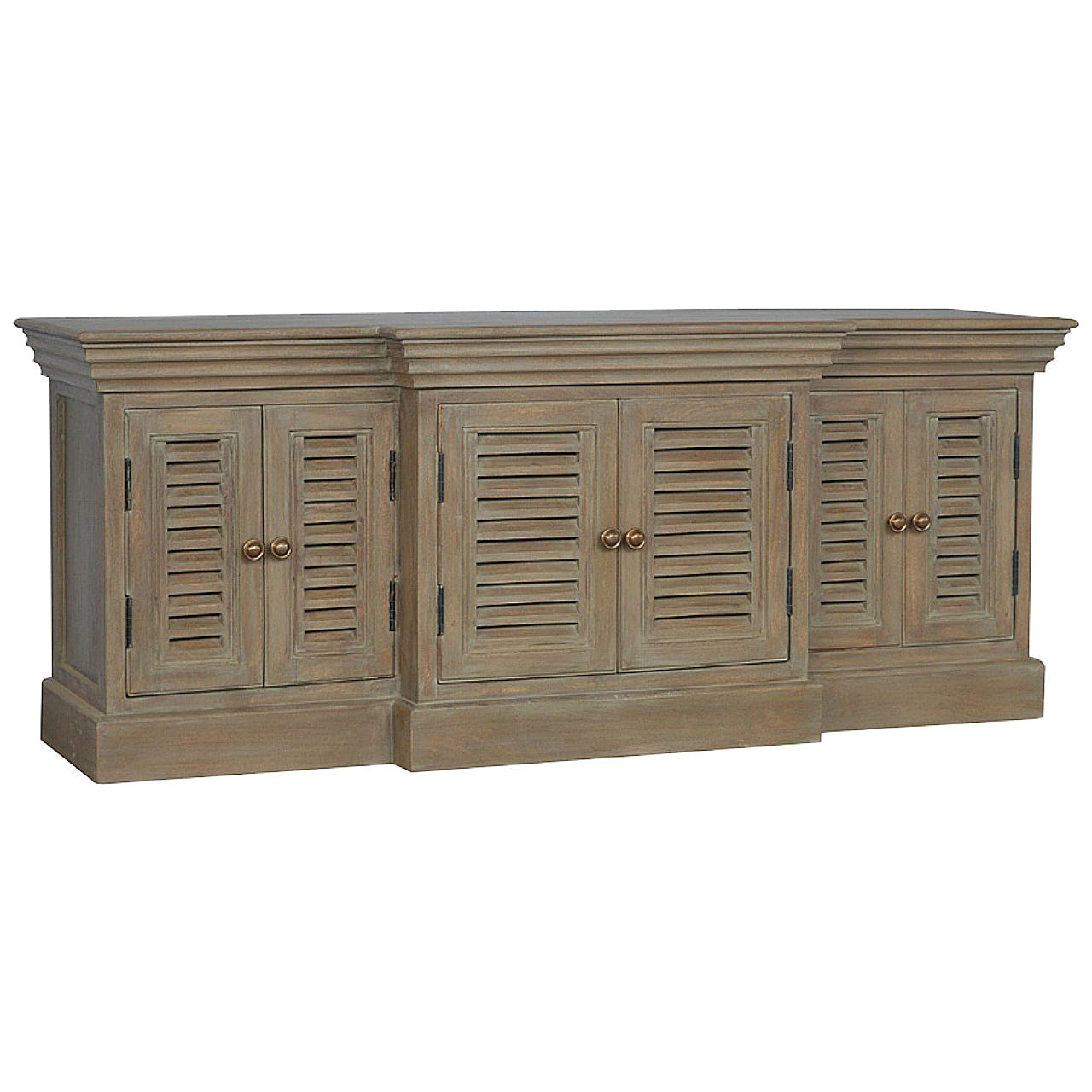 Grey Wash Shutter TV Chest of Drawers