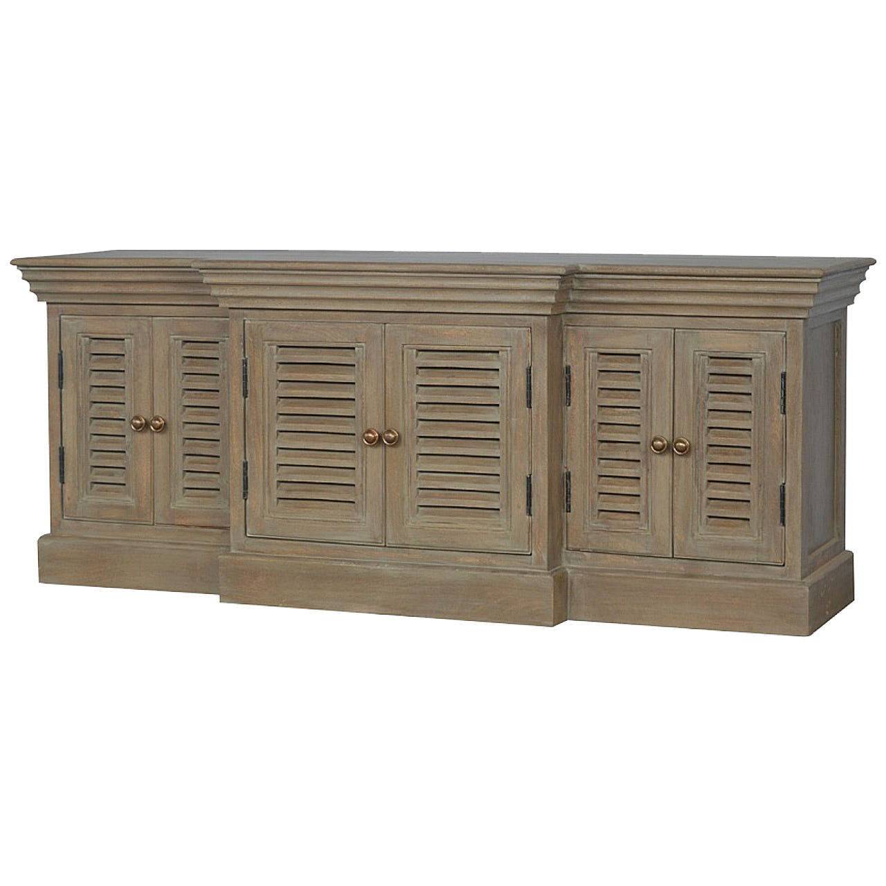 Grey Wash Shutter TV Chest of Drawers