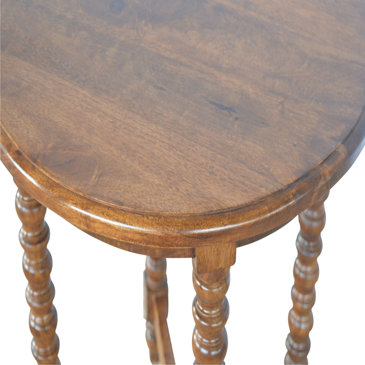 Mango Wood Small Round Tea Table Accent Piece