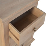 3-Drawer Mango Wood Bedside Table