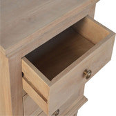 3-Drawer Mango Wood Bedside Table