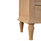 3-Drawer Mango Wood Bedside Table