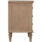 3-Drawer Mango Wood Bedside Table