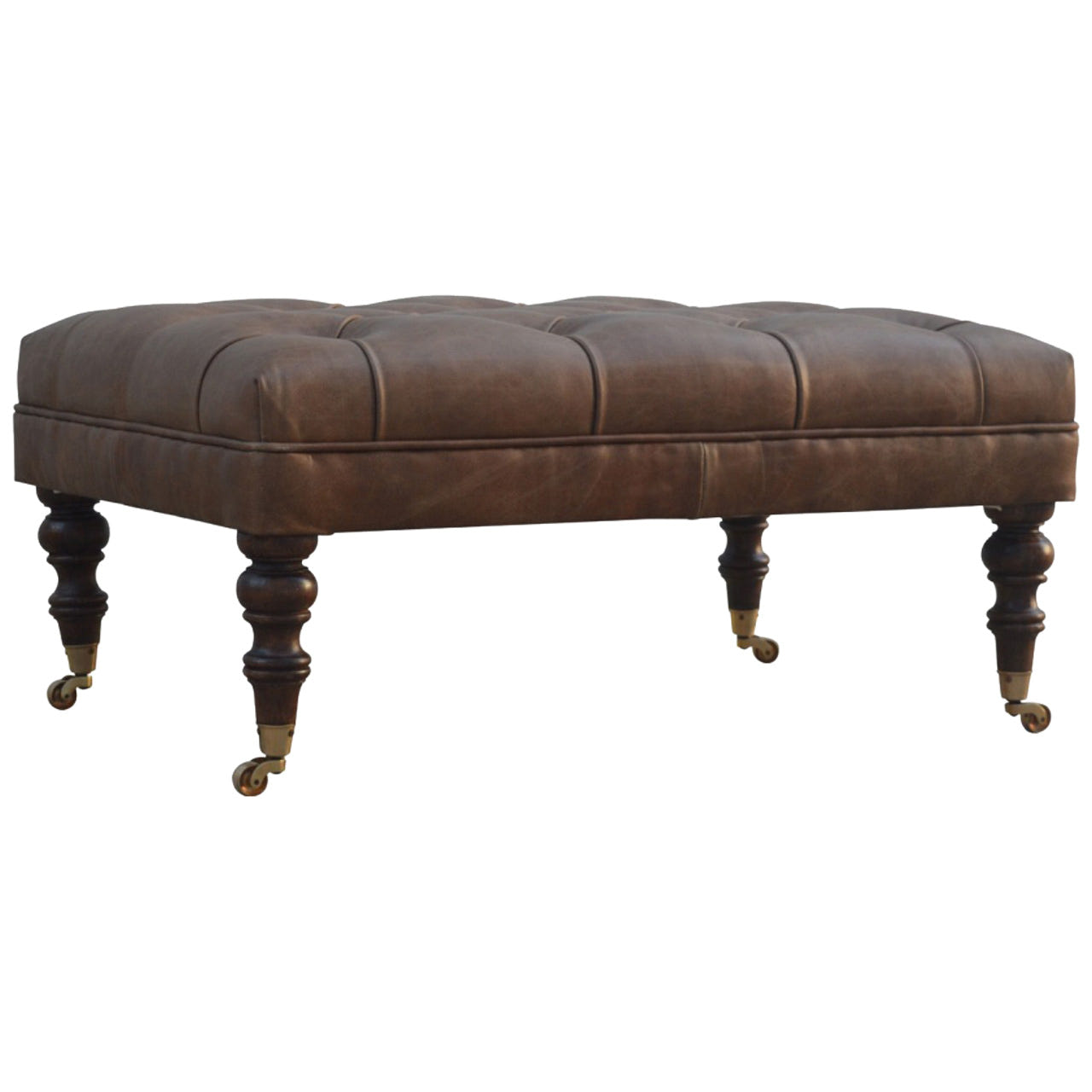 Buffalo Leather Storage Bench