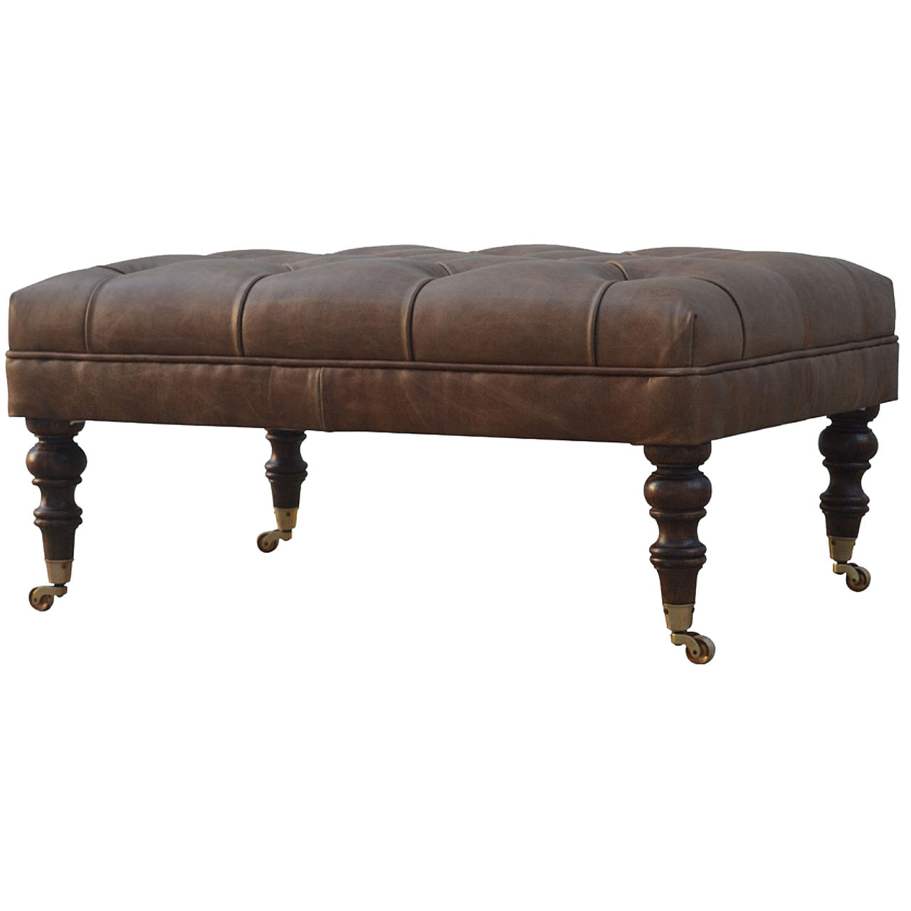 Buffalo Leather Storage Bench