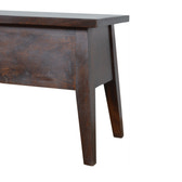 Chestnut Lid Up Storage Bench | Hidden Storage
