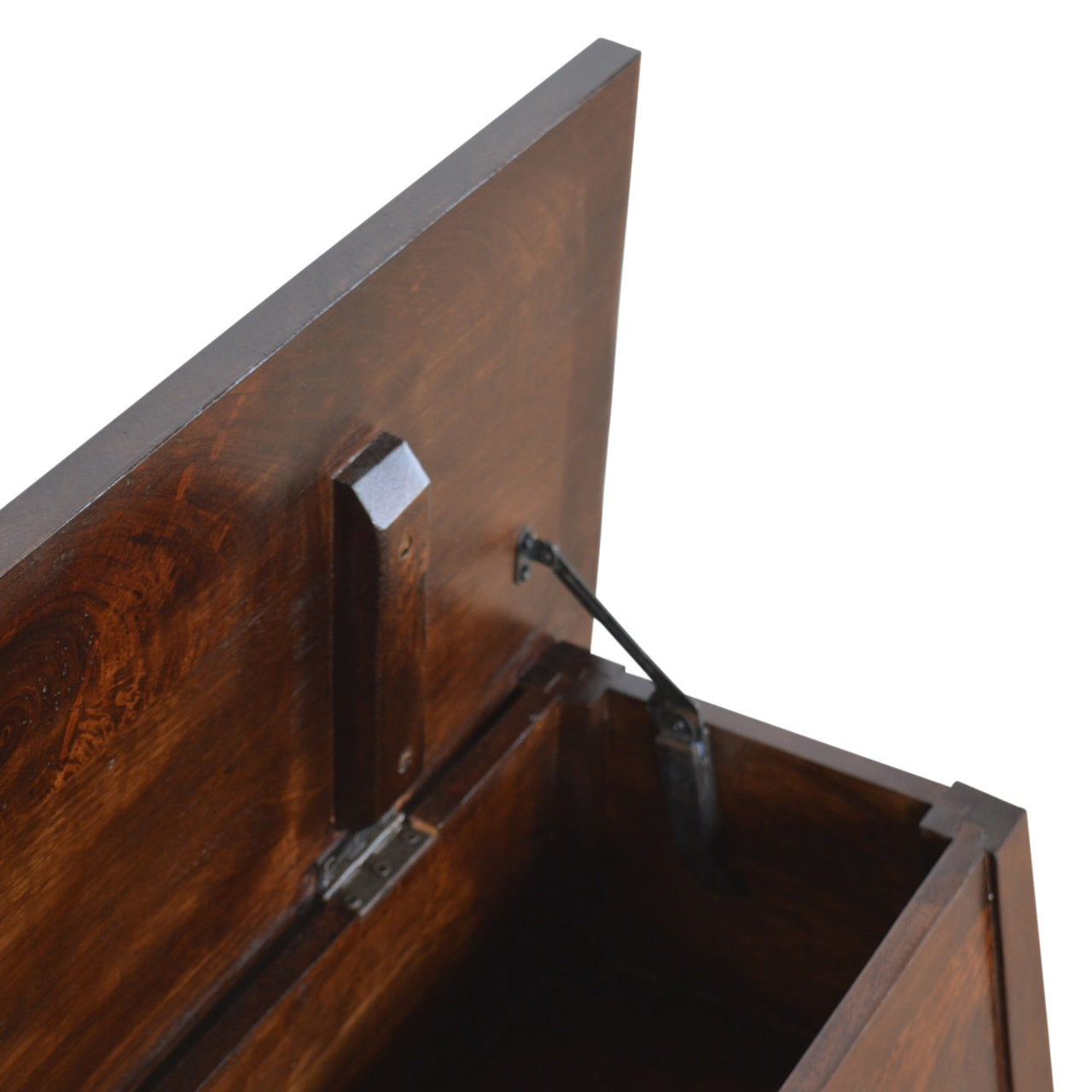 Chestnut Lid Up Storage Bench | Hidden Storage