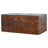 Iron Storage Box Storage Bench | Oak Iron & Mango Wood Hidden Storage