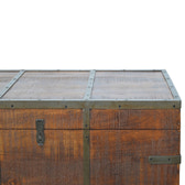 Iron Storage Box Storage Bench | Oak Iron & Mango Wood Hidden Storage
