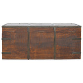 Iron Storage Box Storage Bench | Oak Iron & Mango Wood Hidden Storage