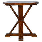 Chestnut Tristle Round Table Chest of Drawers