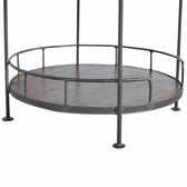 Industrial Round Butler Tray Table Accent Piece