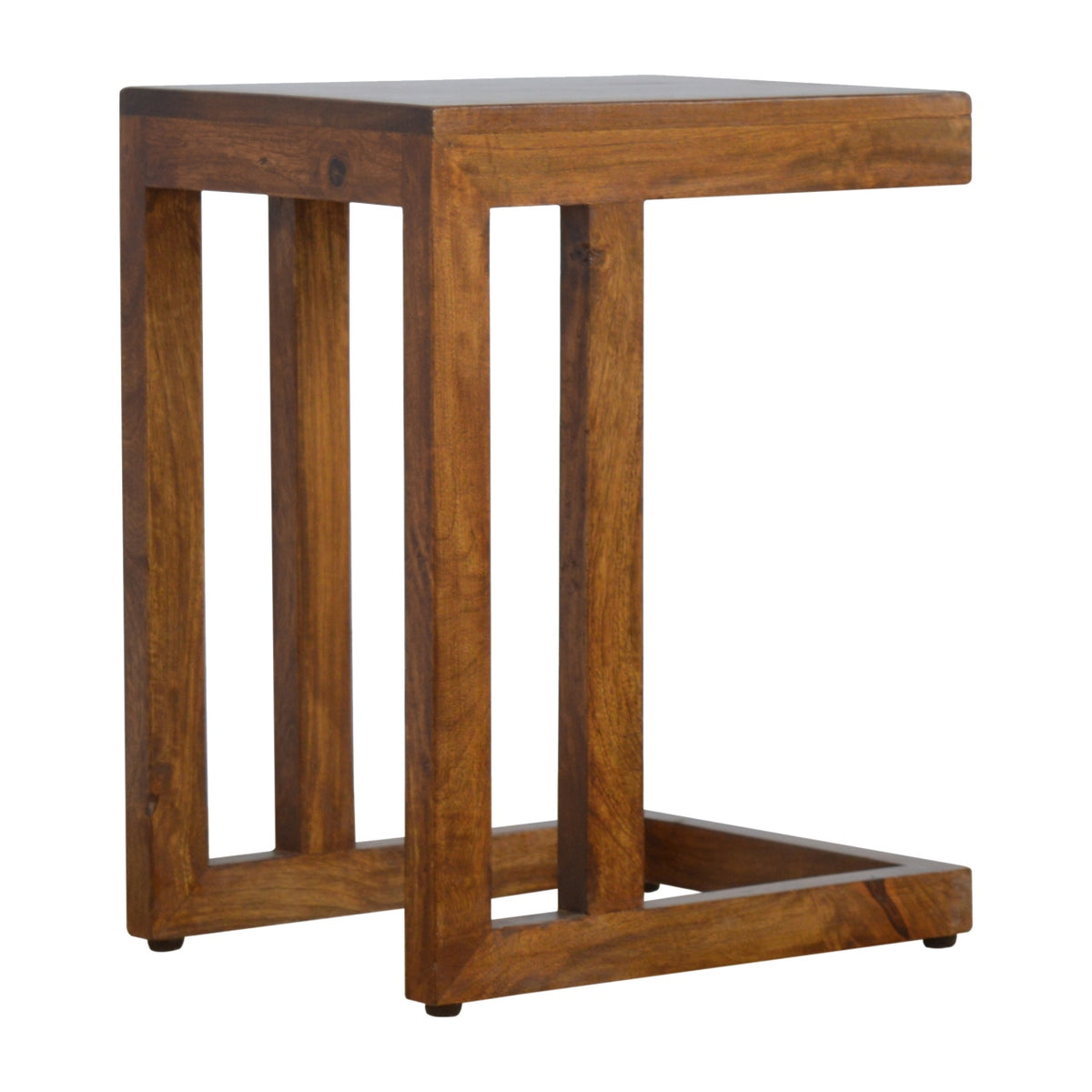 Chestnut Finish One-sided End Table Chest of Drawers