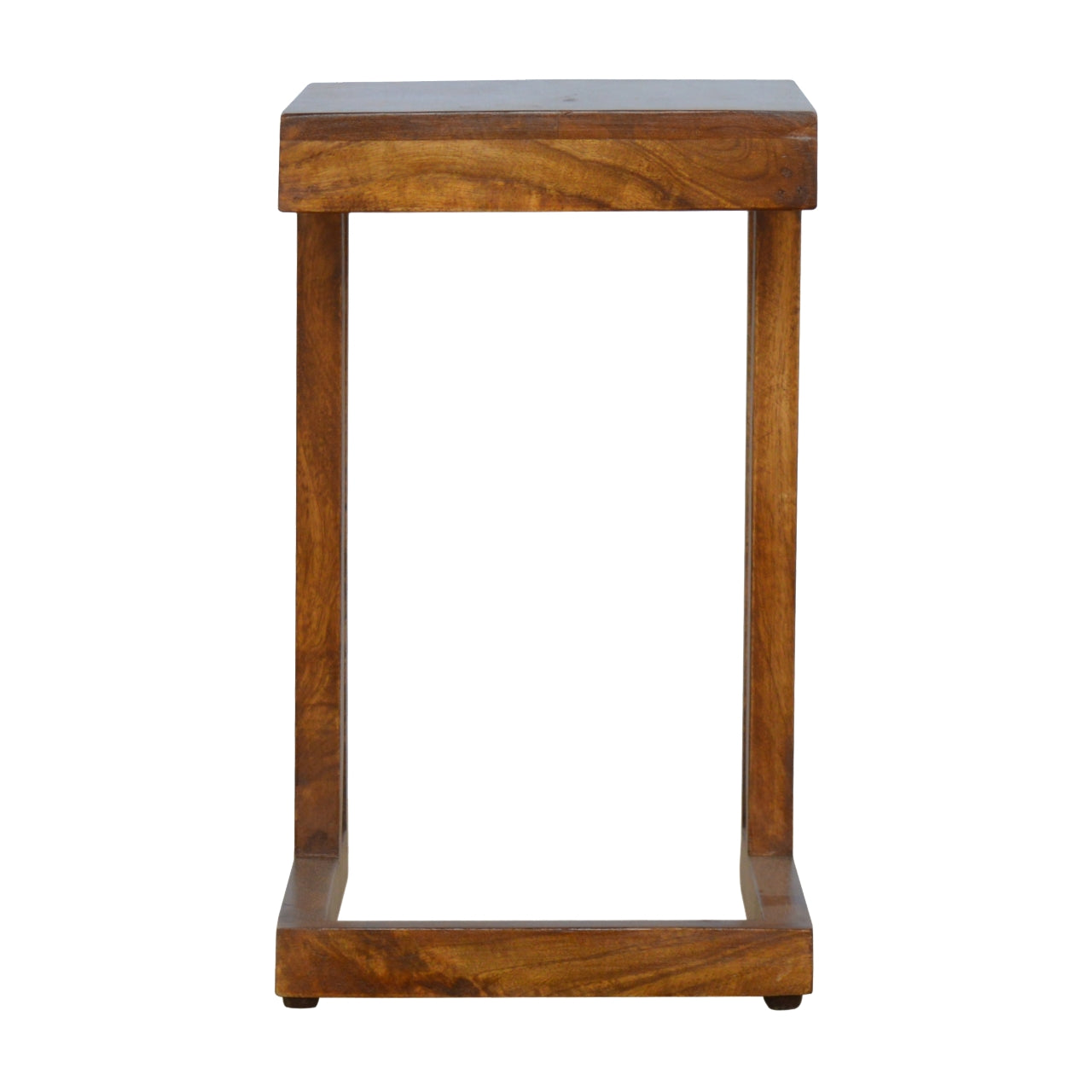 Chestnut Finish One-sided End Table Chest of Drawers