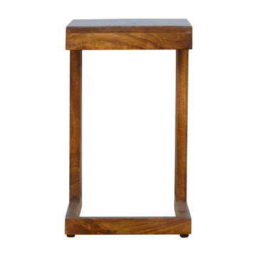 Chestnut Finish One-sided End Table Chest of Drawers