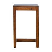 Chestnut Finish One-sided End Table Chest of Drawers