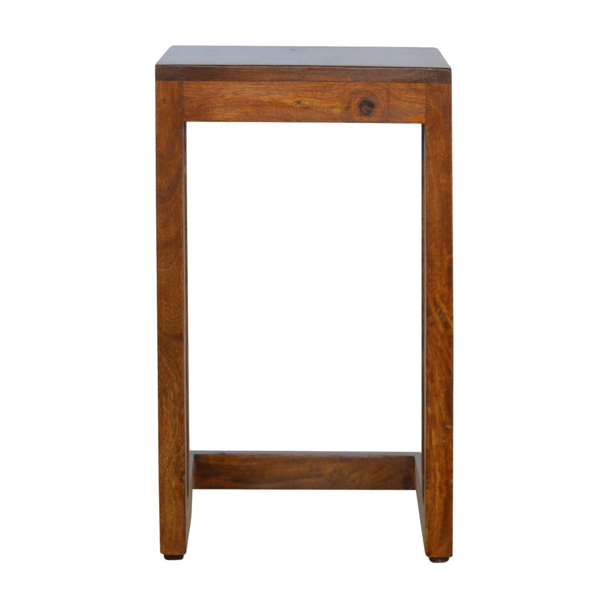Chestnut Finish One-sided End Table Chest of Drawers