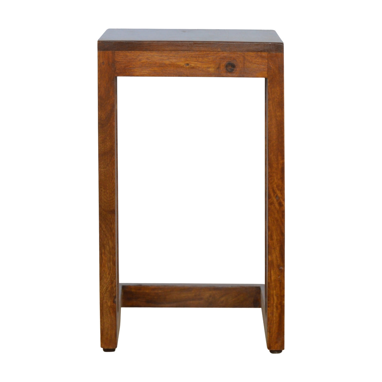 Chestnut Finish One-sided End Table Chest of Drawers