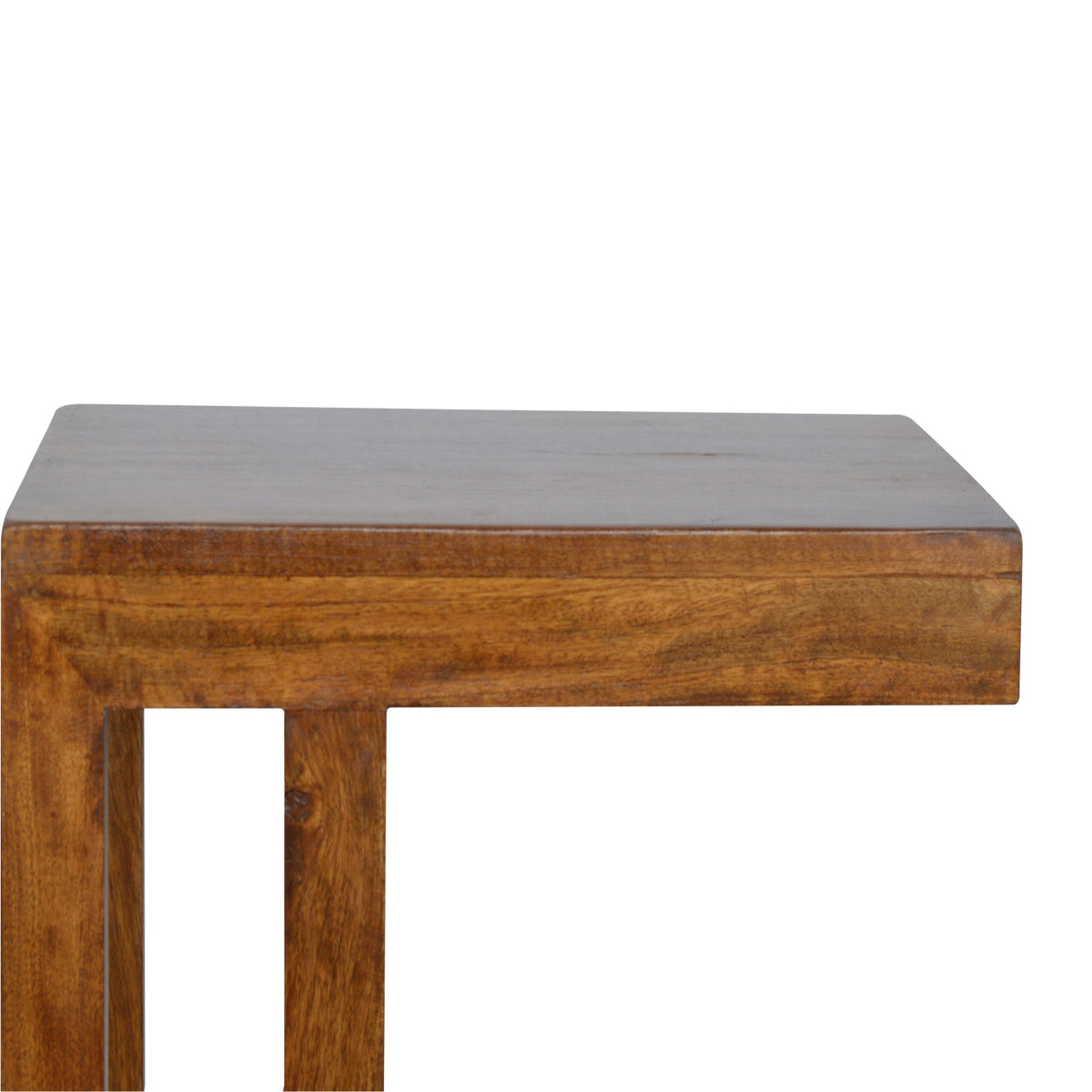 Chestnut Finish One-sided End Table Chest of Drawers