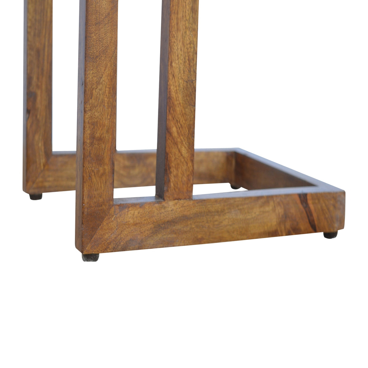Chestnut Finish One-sided End Table Chest of Drawers