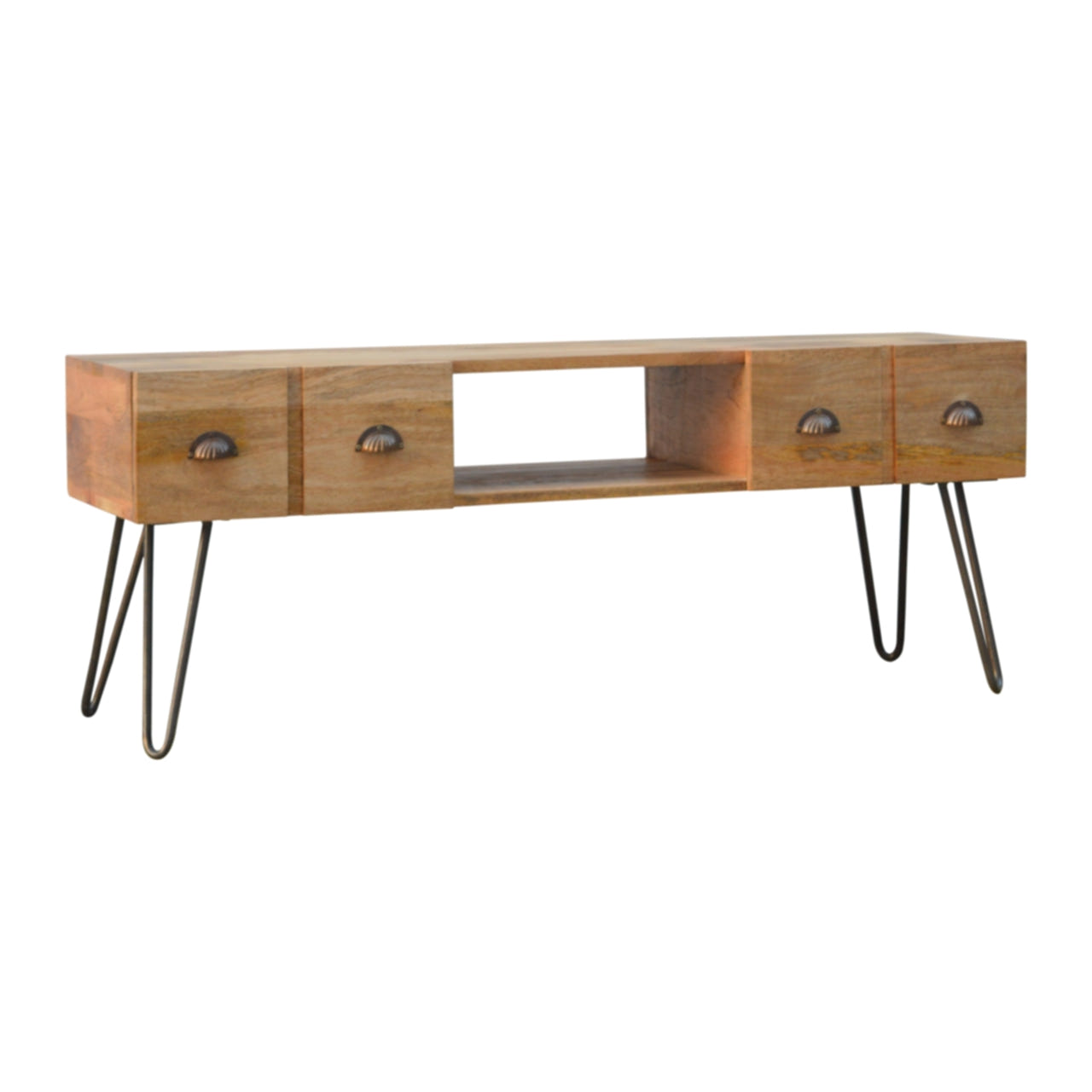 Media unit with Iron Base | Iron & Mango Wood