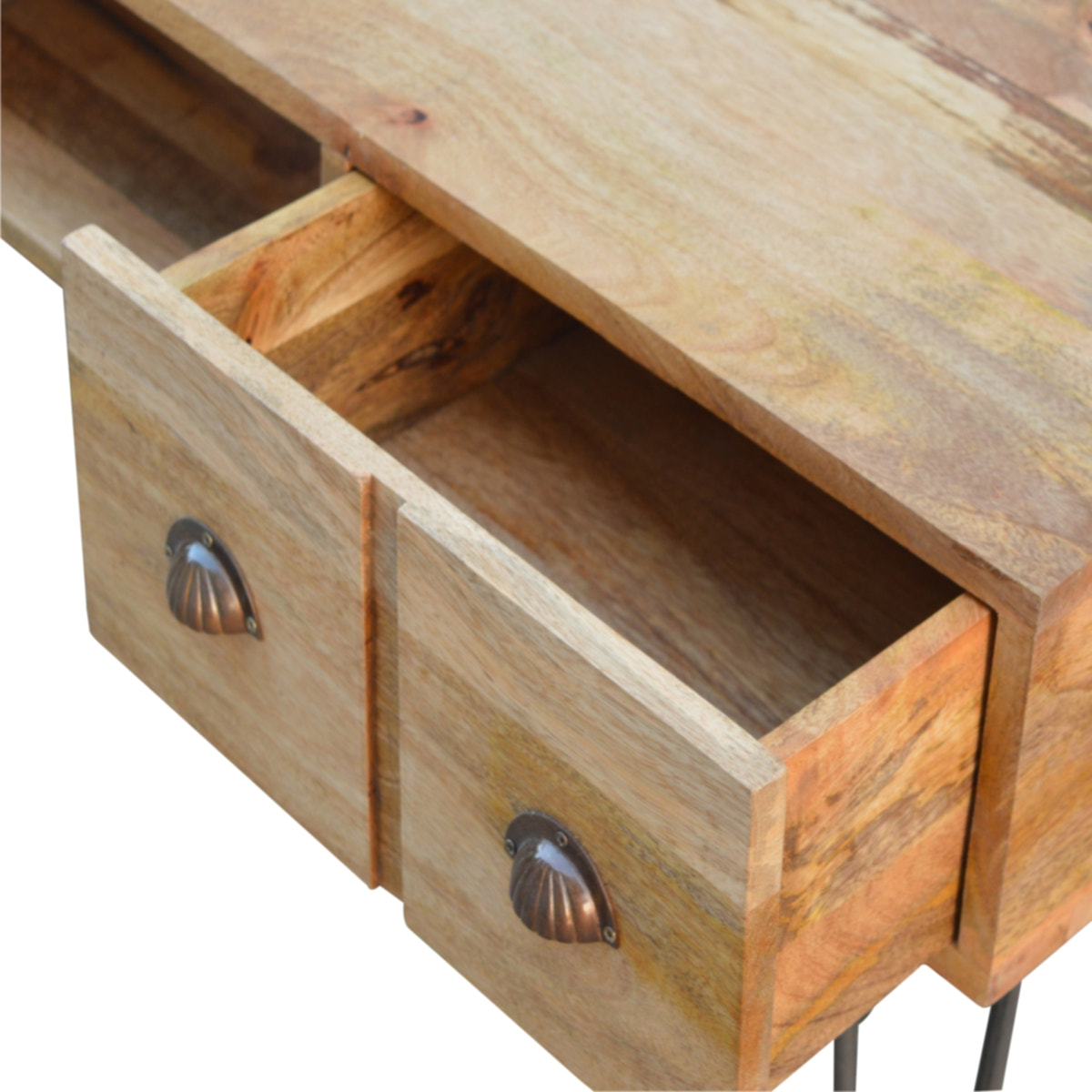 Media unit with Iron Base | Iron & Mango Wood