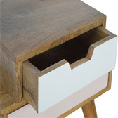 Blush Pink and White Multi Bedside Table