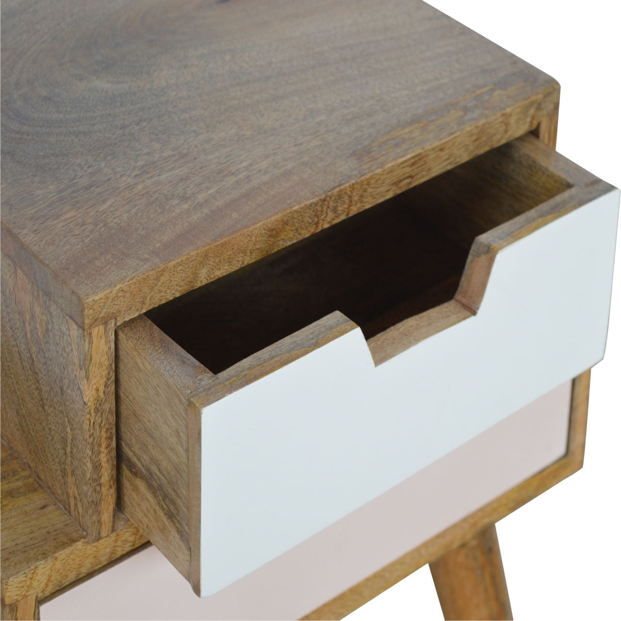 Blush Pink and White Multi Bedside Table