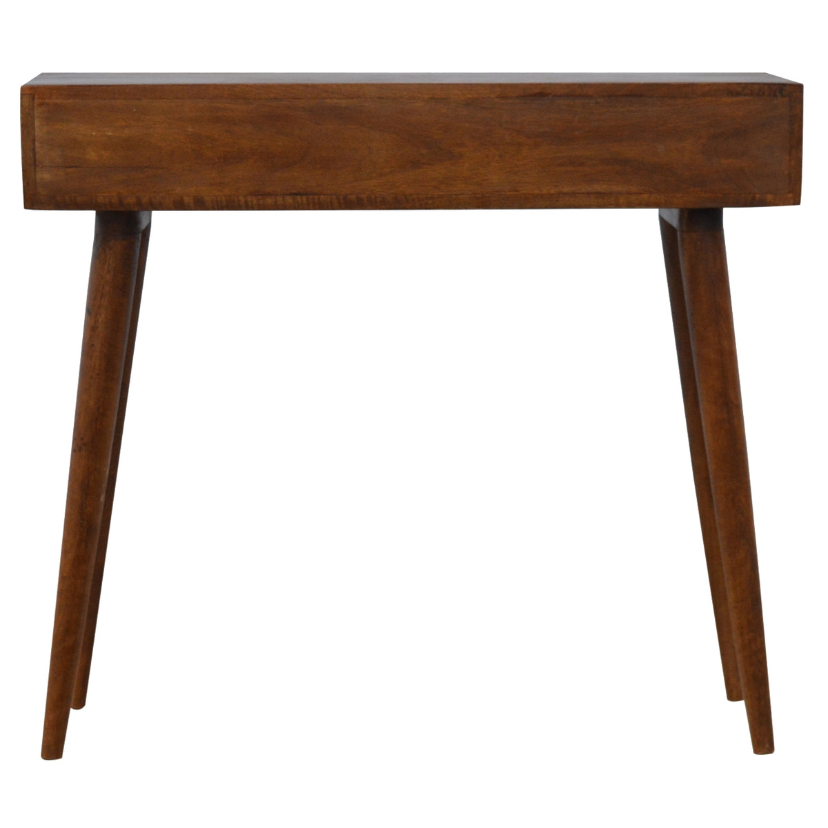 Gold Art Pattern Console Table | Chestnut Solid Mango Wood