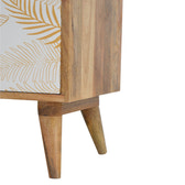 Leaf Screen-printed Bedside Table