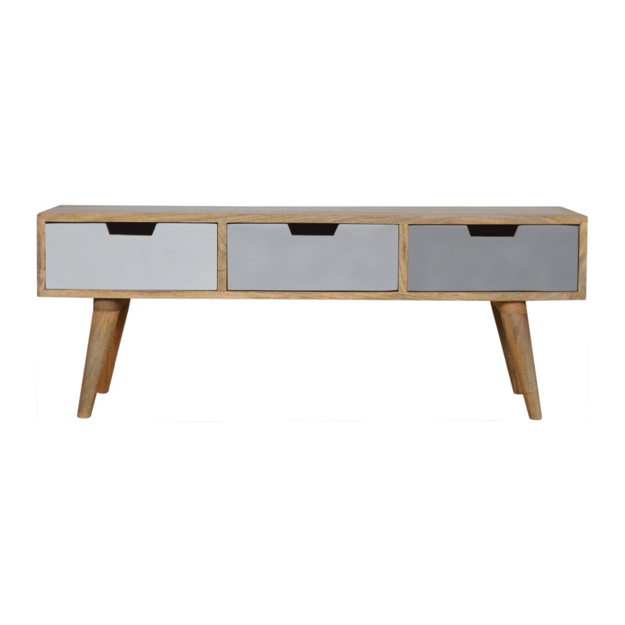 Grey Painted 3-Drawer TV Media Unit